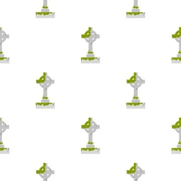 Irish celtic cross pattern seamless Stock Illustration