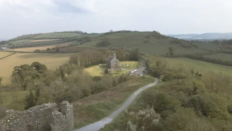 Irish Chapel - Drone 스톡 동영상 153039805