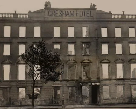 Irish Civil War. The Empty Shell Of The Gresham Hotel In Dublin After It Was Des Stock-Fotos