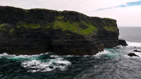 Irish cliffs and seaside Moher and Kerry beautiful views of the coast of Ireland Stock Footage 282733090