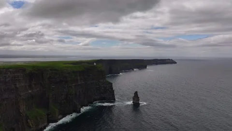 Irish Cliffs with beautiful sea Stock Footage 307795588