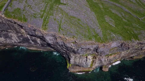 Irish Cliffs with beautiful sea Stock Footage 307795787