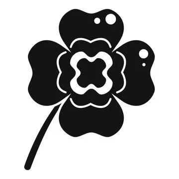 Irish clover icon simple vector. Four leaf 스톡 일러스트