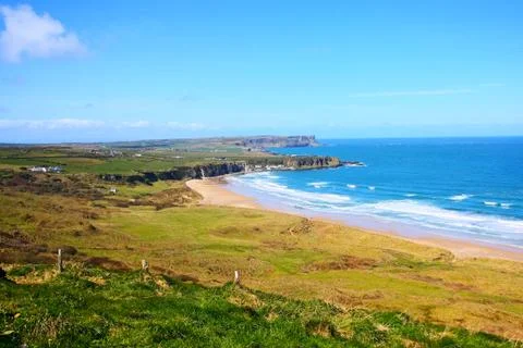 Irish coastline in springtime Stock Photos