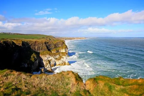 Irish coastline in springtime Stock Photos