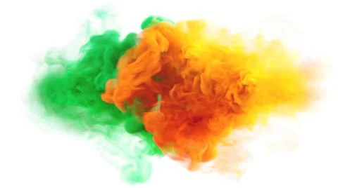 Irish colors. Abstract 3D render for fan party Stock Illustration
