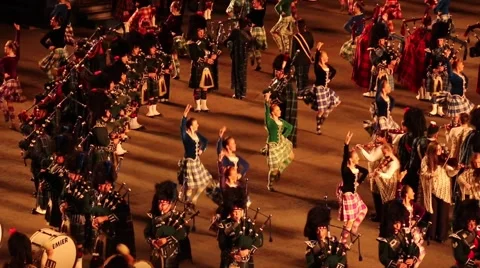Irish dance. Dancer At Parade. Stock-Footage 54525346