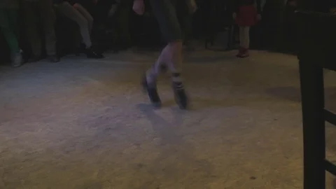 Irish dancer man perform folk dance Stock Footage 69848373