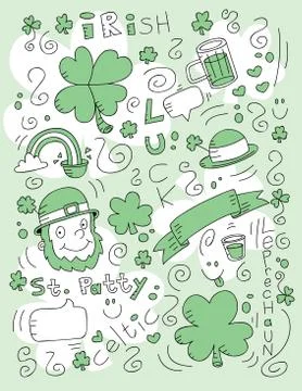 Irish Doodle Stock Illustration