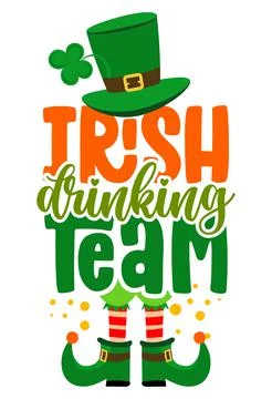 Irish Drinking Team - funny St Patrick's Day Stock Illustration