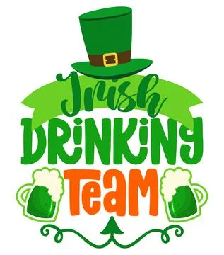 Irish Drinking Team - funny St Patrick's Day Stock Illustration