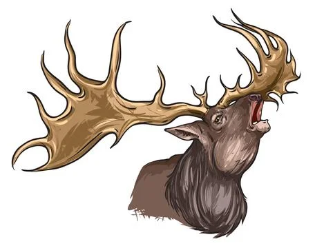 Irish elk Stock Illustration