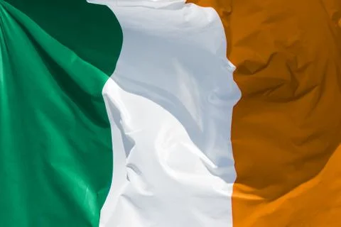 Irish flag floating Stock Photos