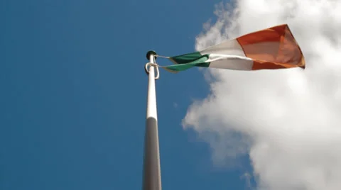 Irish Flag Stock Footage 35636352