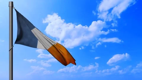 Irish Flag Stock Footage 74550900