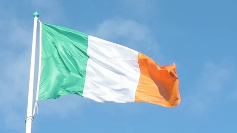 Irish Flag Stock Footage