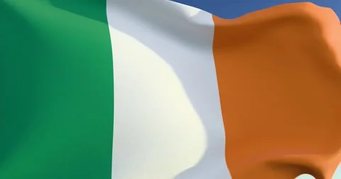 Irish flag Stock Footage 300206743