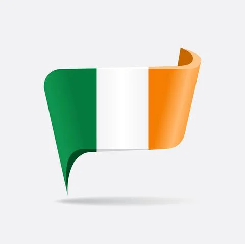 Irish flag map pointer layout. Vector illustration. Stock Illustration