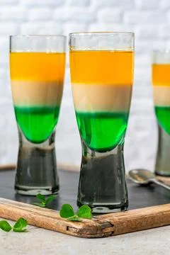 Irish flag shots Foto stock