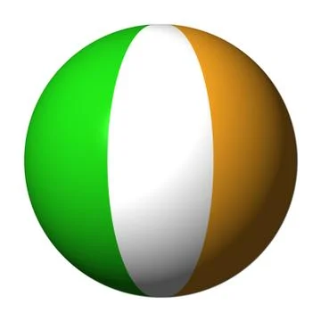 Irish flag sphere Stock Illustration