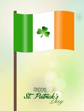 Irish flag for St. Patrick's Day Stock Illustration