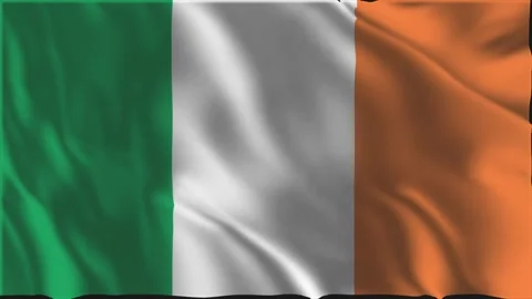 Irish flag waving slowly Video stock 337138728