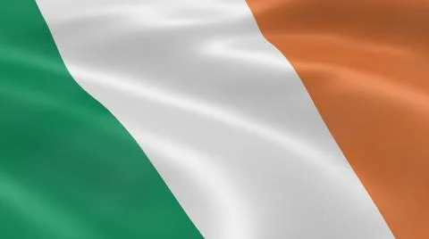 Irish flag in the wind Fotos Stock