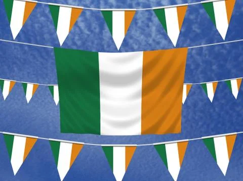 Irish Flags Stock Illustration