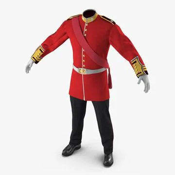 Irish Guard Sergeant Uniform 2 3D Model