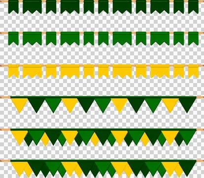 Irish holiday St Patrick day, big set from flags on rope Stock Illustration