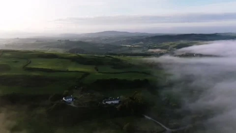 Irish landscape with low cloud cover Stock Footage 190922055