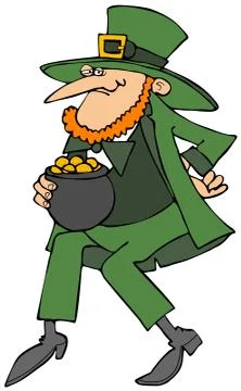 Irish leprechaun dancing a jig Stock Illustration