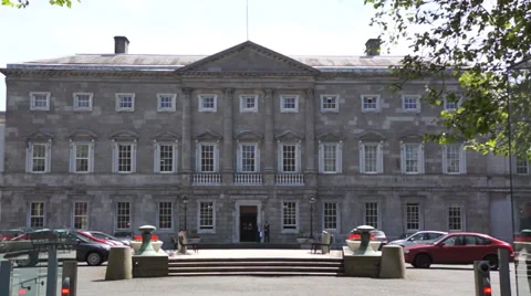 Irish Parliament - Dublin - Dail Eireann Stock Footage