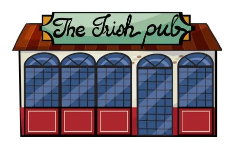 An Irish pub Stock Illustration