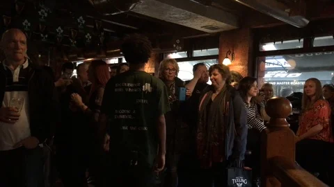 Irish Pub With Live music in Dublin, Temple Bar Area, April, 2018 Stock Footage