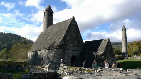 Irish ruins Stock Footage 33787049