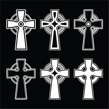 Irish, Scottish celtic cross vector sign Stock Illustration