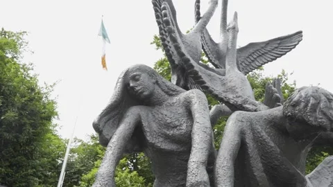 Irish sculpture/statue Stock Footage 133459465
