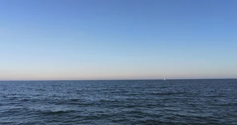 Irish Sea Drone Flyover Stock Footage 128356812