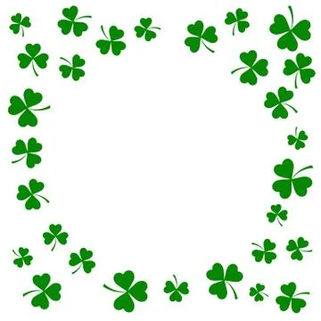 Irish shamrock leaves background for Happy St. Patrick s Day. EPS 10. Stock Illustration