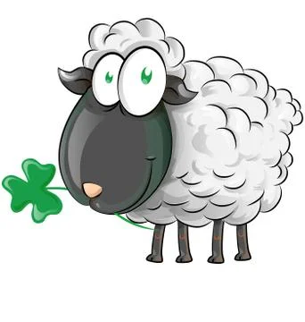 Irish shepp cartoon Ilustração Stock