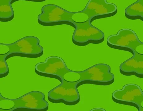 Irish spinner clover shamrock pattern. Hand toy for Ireland background. Green Illustrazione stock