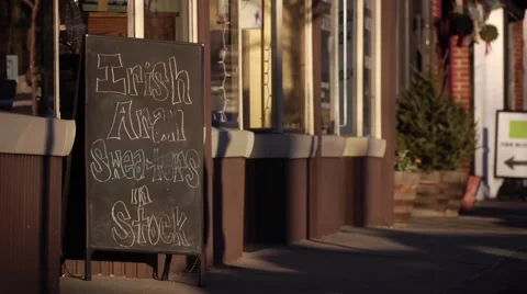 Irish store sign Stock Footage 67970208