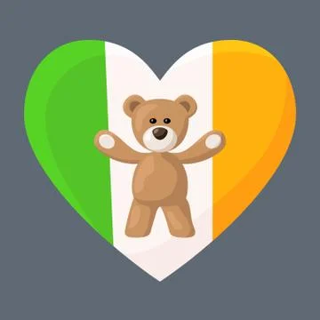 Irish Teddy Bears Stock Illustration