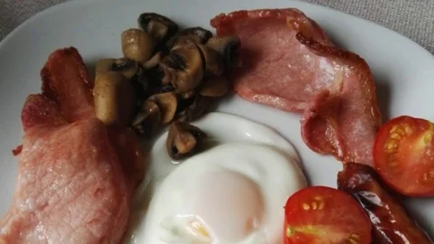 Irish traditional breakfast Stock Footage 76036064