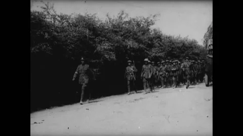 Irish troops return to rest camp Stock Footage 43314035