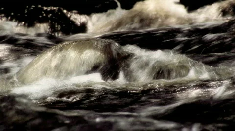 Irish water cascading down a stream Stock Footage 646038