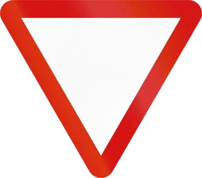 Irish Yield Sign - Blank Version Stock Illustration