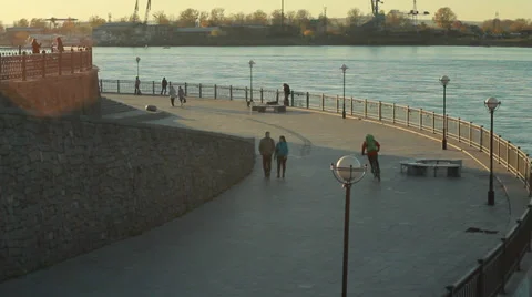 Irkutsk .embankment Stock Footage 32254577