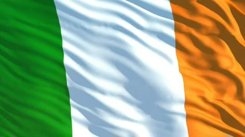 Irland flag Stock Footage 622920